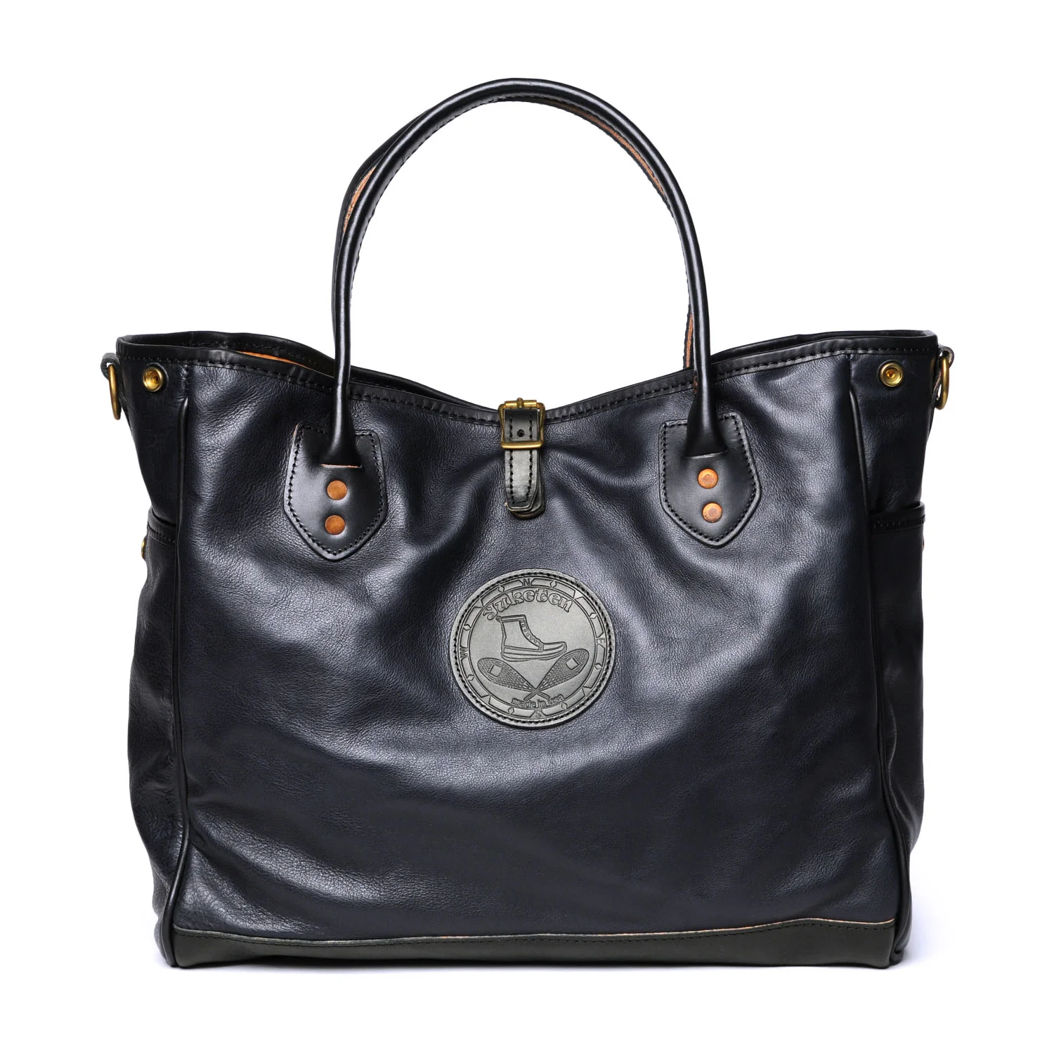 【EEUN】Leather Patterned Big Tote Bag 7642+TOTE+W+STRAP+LEATHER+-+I+